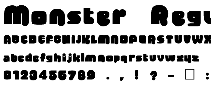 Monster Regular font